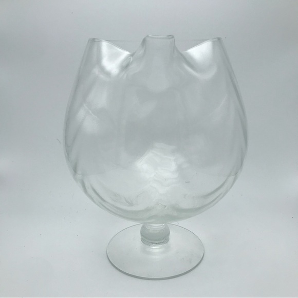Vintage mcm clear glass empoli optic fishbowl pitcher - Picture 7 of 7